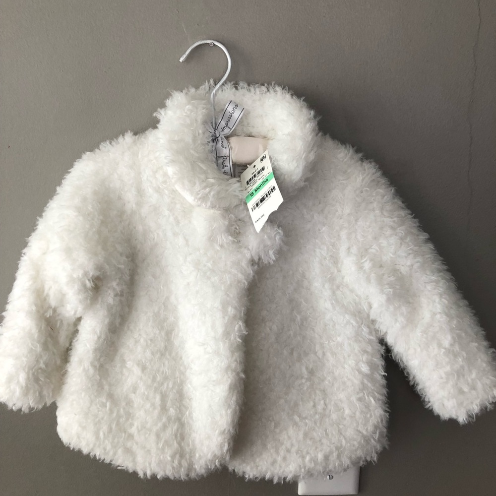 18 month White Faux Fur Jacket